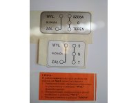 NAKLEJKA SCHEMAT STEROWANIA SKRZYNKĄ ROZDZIELCZĄ HONKER (3 SZT)